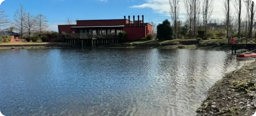 La misma laguna con el agua recuperada después de la intervención